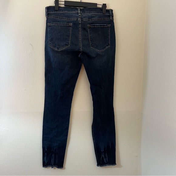 FRAME jeans le skinny de Jeanne crop dark rinse denim size 29 / 8 - Picture 5 of 9